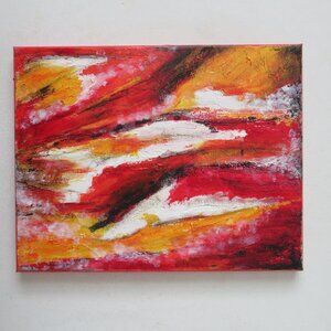 Original Acrylic Painting on Canvas, 11" x 14" Signed 2019 Abstract Art